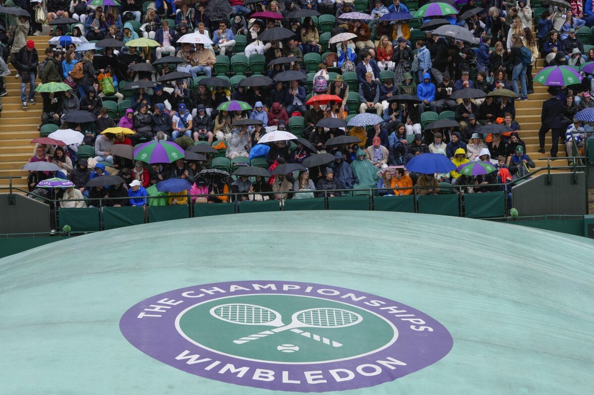 La presenza della prima settimana di Wimbledon diminuisce a causa della pioggia